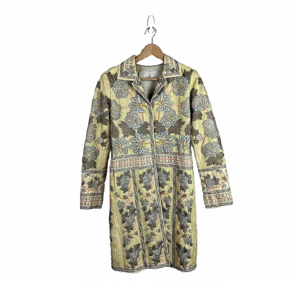 Biya Johnny Was Jacket Silk Embroidered Coat Floral - Picture 2 of 14